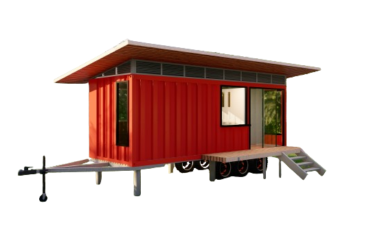 Tiny Home on Wheels Design Plans - 186 SqFt with Loft Bedrooms & Amenities