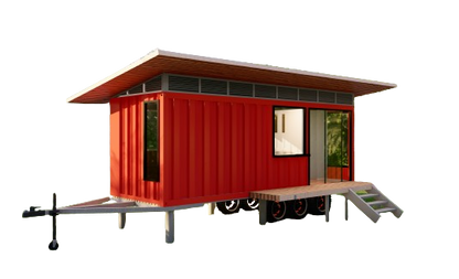 Tiny Home on Wheels Design Plans - 186 SqFt with Loft Bedrooms & Amenities