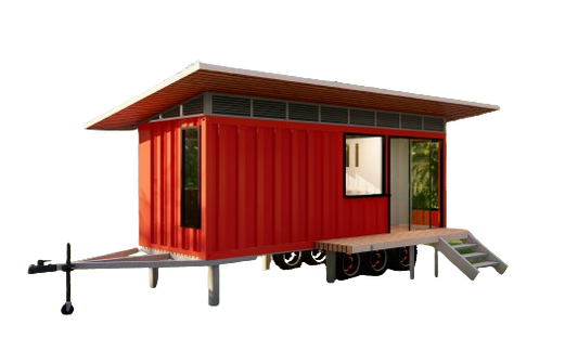 Tiny Home on Wheels Design Plans - 186 SqFt with Loft Bedrooms & Amenities
