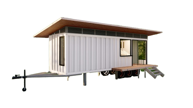 Tiny Mobile Home Design Plans - 217 SqFt with Loft Bedrooms & Amenities