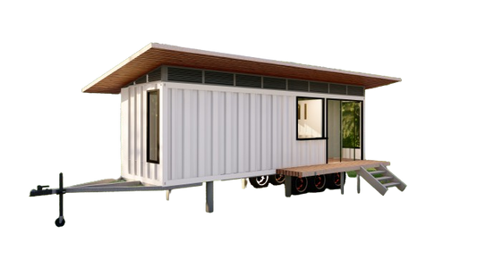 Tiny Mobile Home Design Plans - 217 SqFt with Loft Bedrooms & Amenities