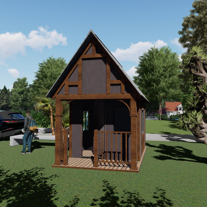 Wood Construction Tiny Home Building Plans - 8' x 10' - 80sqft