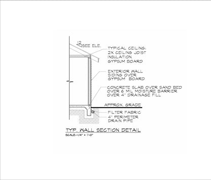 Wood Construction Tiny Home Building Plans - 18' x 18' - 324sqft
