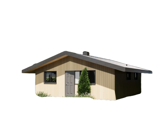Wood Construction Tiny Home Cabin Building Plans - 24' x 24' - 576 square feet