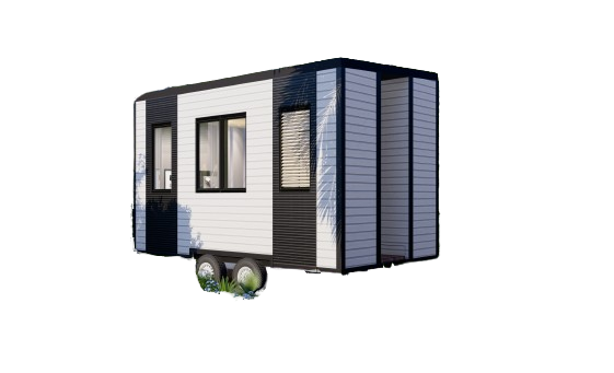 Wood Construction Tiny Mobile Home Design Plans - 15'9" x 7'10" - 124sqft