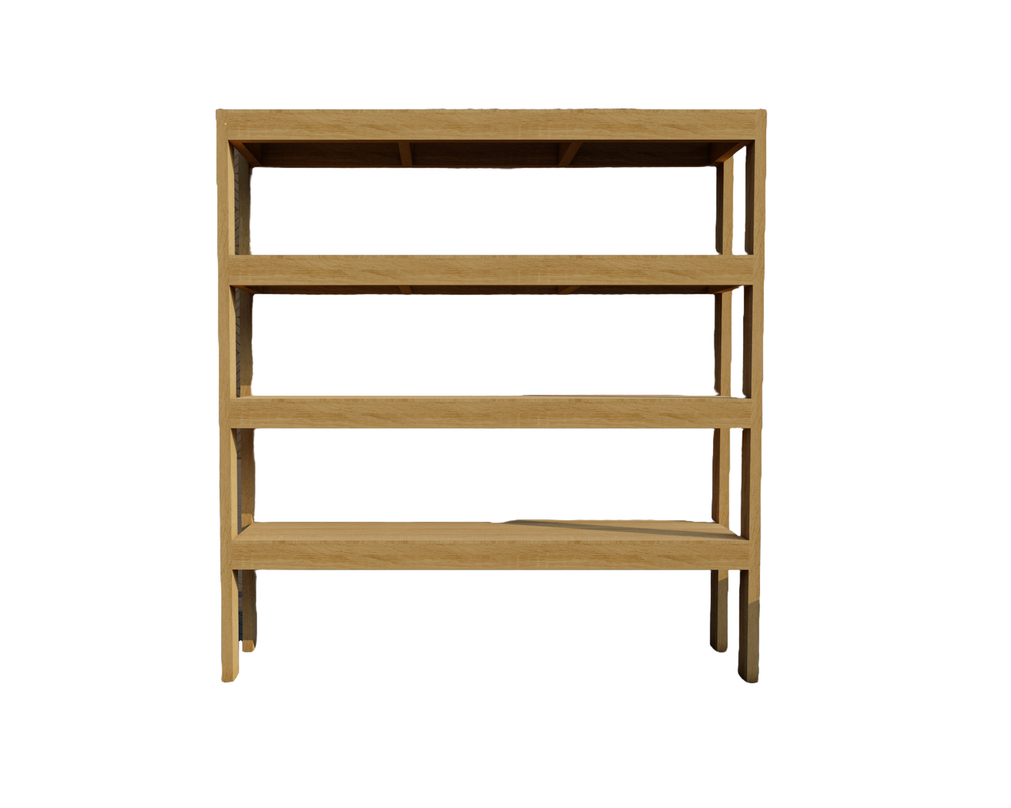 Woodworking Plans for Garage Work Shelf 69"x16"x76" - 4 Shelves, Part & Cut Lists, Step by Step Instructions