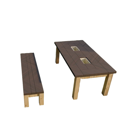 Woodworking Plans for Picnic Table with Integrated Cooler - Complete DIY Guide with Shopping List & Instructions