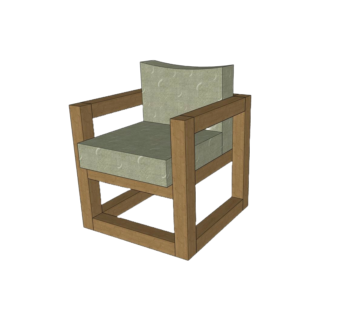 DIY Modern Outdoor Chair Woodworking Plans with Cutlist and Assembly Steps