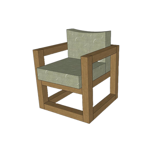 DIY Modern Outdoor Chair Woodworking Plans with Cutlist and Assembly Steps