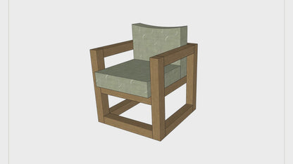 DIY Modern Outdoor Chair Woodworking Plans with Cutlist and Assembly Steps