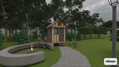 Comprehensive Building Plans for 8'x8' Tiny Home with Loft - 64 sqft area