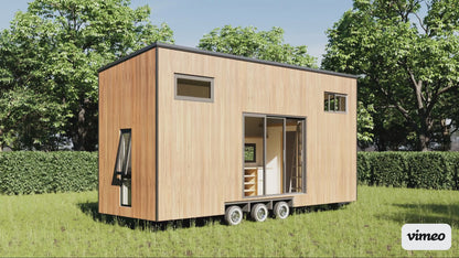 Comprehensive Building Plans for 25' x 7'4" Tiny Mobile Home - 233sqft Living Space