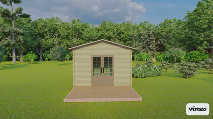 12'x8' Wood Shed Building Plans – DIY Instructions with Elevations, Framing, and Step by Step Guide