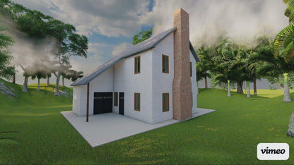 Two-Story 2-Bedroom Home Building Plans | 30'x28' | 1200sqft | DIY Blueprint