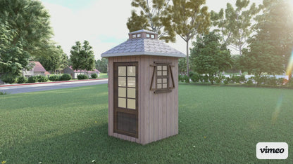 Hexagon Shed Plans – 4' Hexagon Shape with 8' Diameter, DIY Wood Construction, Detailed Instructions