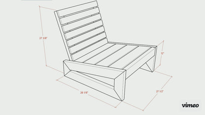 DIY Modern Outdoor Wooden Chair Building Plans - Step by Step Instructions & Shopping List