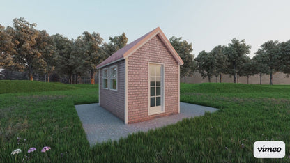 Building Plans for 8' x 12' Tiny Home - 96 sqft Area, Framing & Sheathing Details