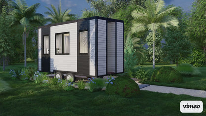 Wood Construction Tiny Mobile Home Building Plans - 15'9" x 7'10" - 124sqft