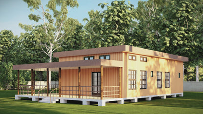 House Building Plans with Floor Plans, Electrical, Elevations, Foundation and Roof Plan, & Construction Details
