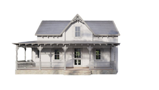 Two-Story 2-Bedroom Home Building Plans | 28'x16' | 956sqft | DIY Blueprint